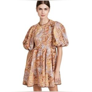 Zimmermann Paisley Linen Mini Dress